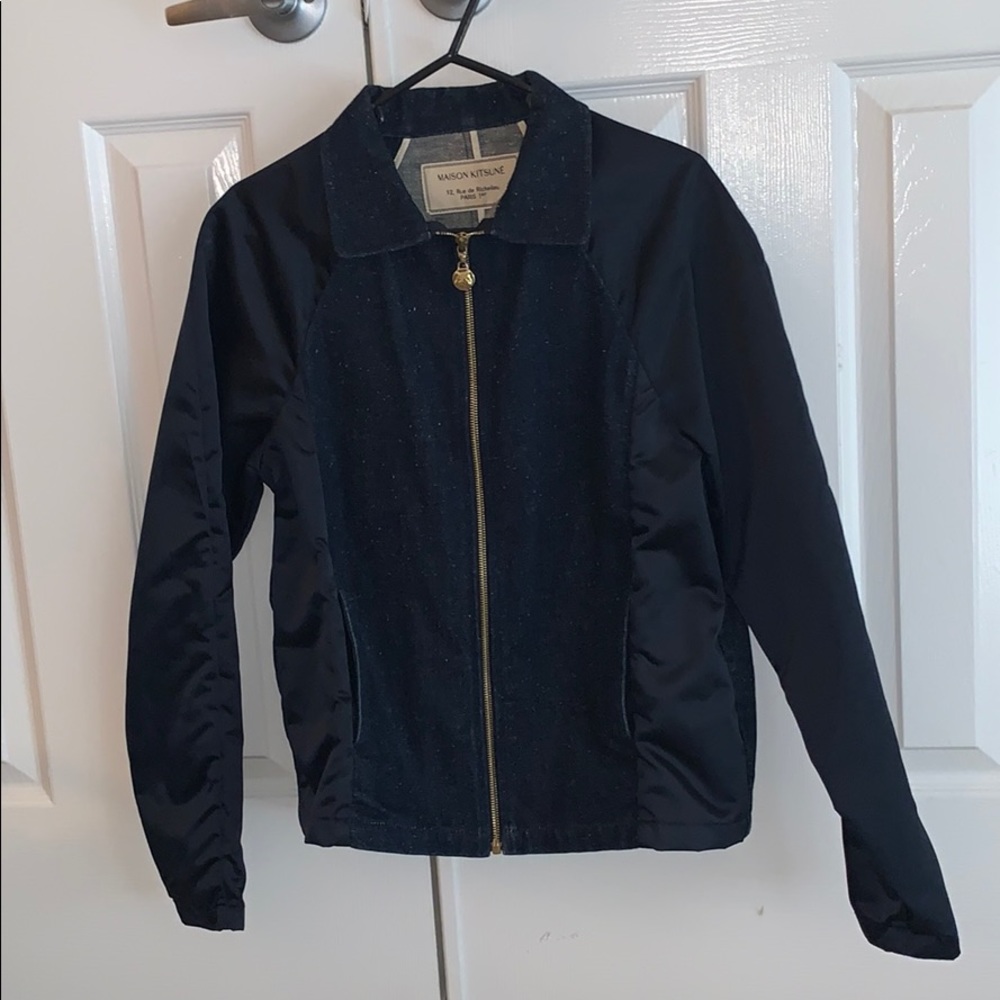 Maison Kitsuné Unisex Denim ZIP bomber jacket